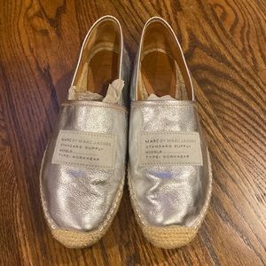 Used Marc Jacobs silver espadrilles size 38. No box and no dust bag